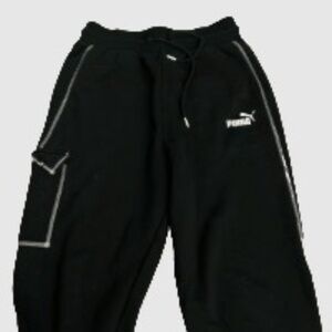 PUMA WOMEN’S/MEN’S BLACK BAGGY CARGO JOGGERS-TRACKSUIT